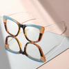 Large-framed Anti-blue Light Glasses with Color Contrast, High-end, Fashionable and Comfortable Flat Light Glasses