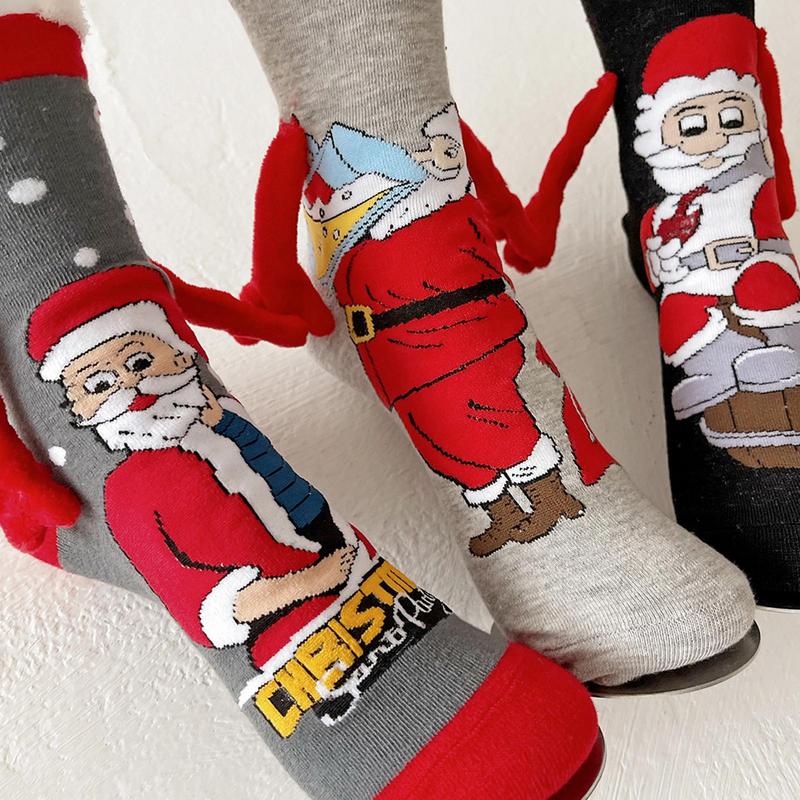 Christmas Magnetic Socks Holding Hand In Hand Funny Socks Hand Holding Funny Socks Magnetic Couple Socks For Men Women Adults