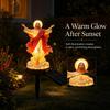 Solar Jesus Statue Resin LED Waterproof Sculpture with Stake Resin Christian Figurine with LED Light for Yard Patio Deck Porch