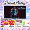 Lewis Hamilton 5D DIY Diamond Painting Custom Name Text, Full Drill Rhinestone Mosaic Art Home Gift