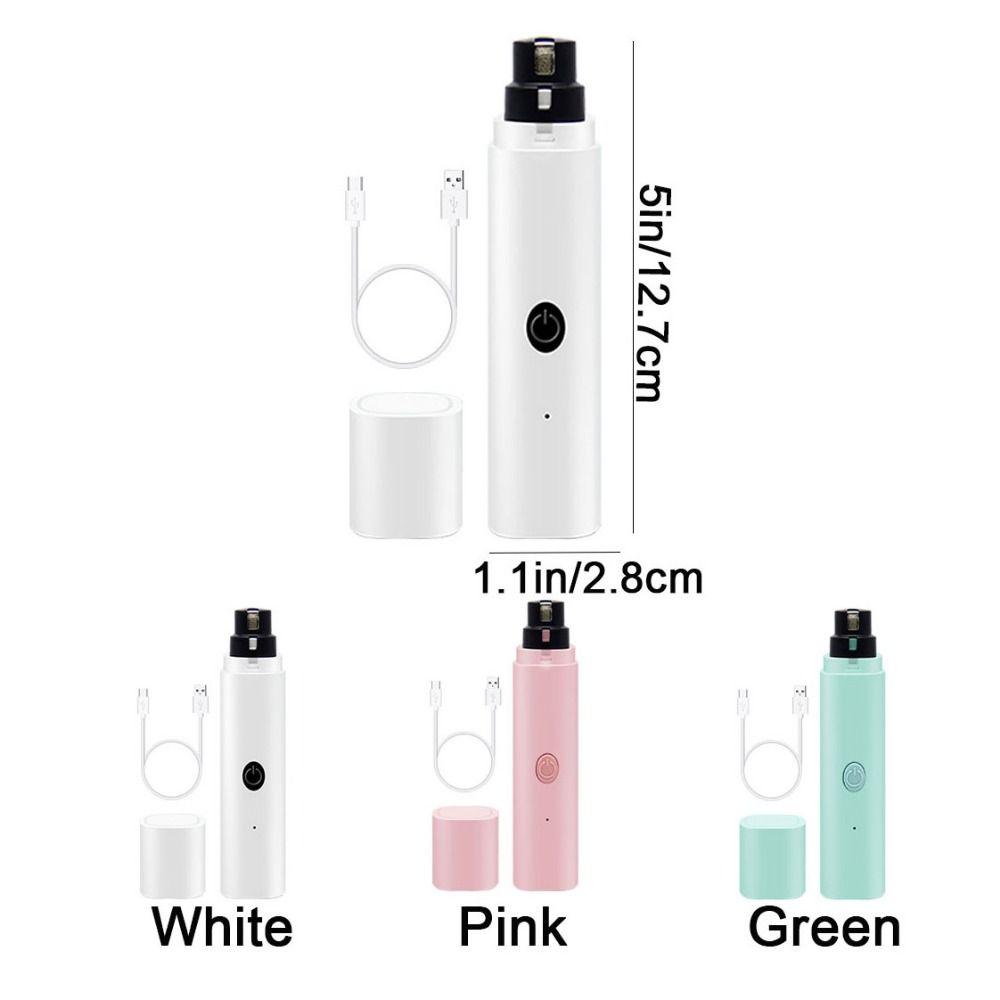 USB Charging Pet Nail Clipper 3 Colors Pet Nail Trimmer Cat Grooming Clipper  For Cats Dogs