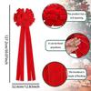 Big Soft Velvety Fabric Bowknot Christmas Tree Top Bowknot Ornament For Mantels Wedding Birthday Christmas Celebration
