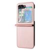 Applicable To Samsung Z Flip6 Mobile Phone Case Z Flip5 Simple Solid Color Calf Pattern Folding Protective Case Zflip4