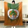 Alanyaspor Print Flannel Blanket, High quality Comfortable for All Seasons, Home Decor, Warmth and Comfort, Perfect for Christmas Gifts