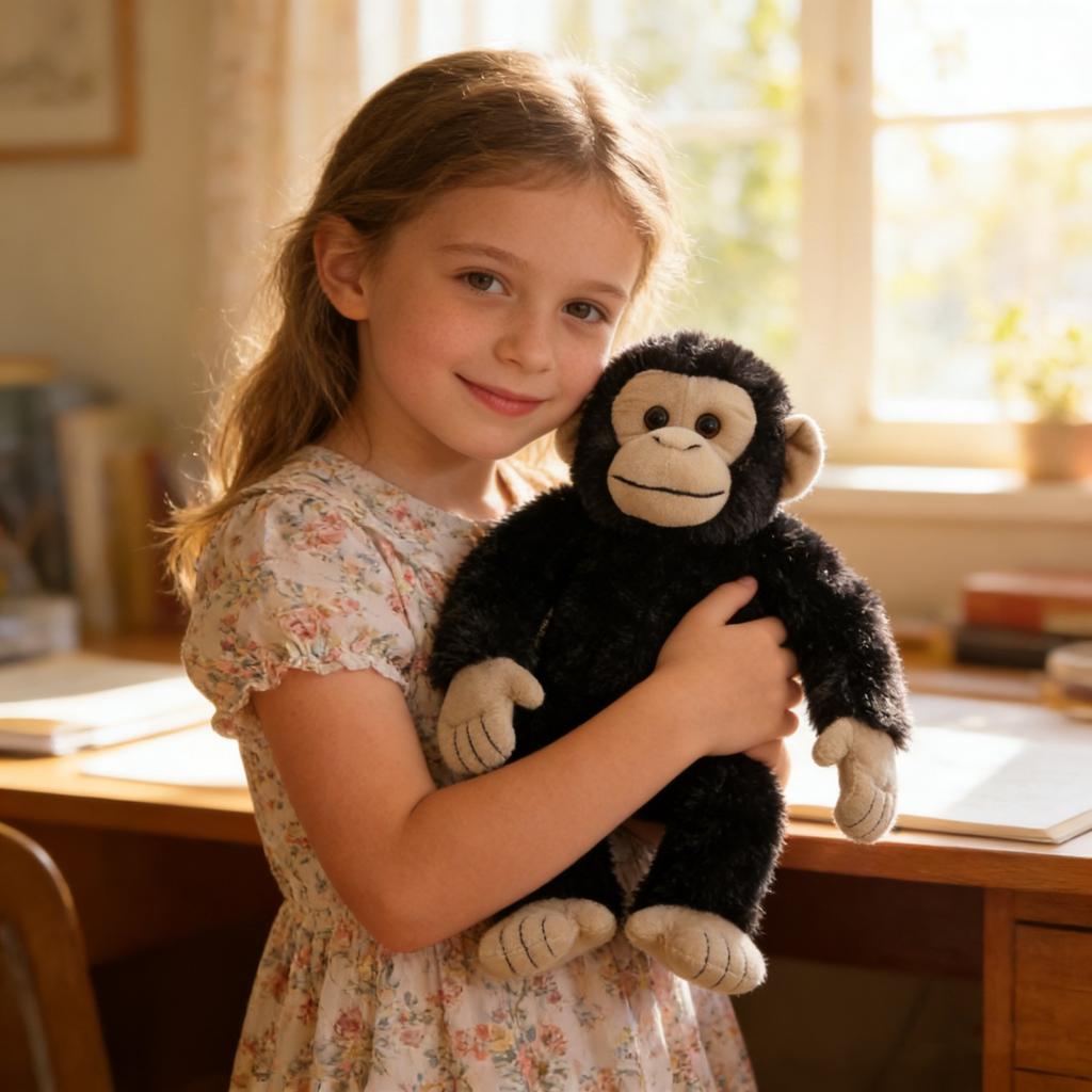 Black Chimpanzee Plush Toy - Orangutan Doll - Suitable For Hugging, Children's Birthday Gift For Boys And Girls