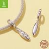 S925 Sterling Silver Opening And Closing Buckle Baguette Pendant Jewelry Accessories Symbolize Dream Diy Charm Beads