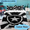 Custom Name Botafogo Emblem Bedding Set 3pcs, Bedding Set Including 1pc Duvet Cover And 2pcs Pillowcases for Bedroom, Dormitory Gift