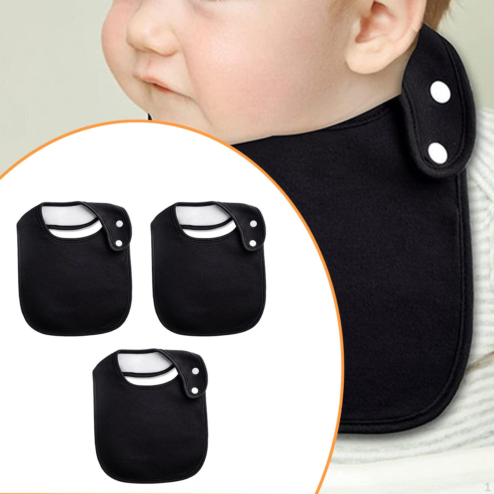 

3 Pieces Bibs Adjustable Breathable Newborn Drool Cloth