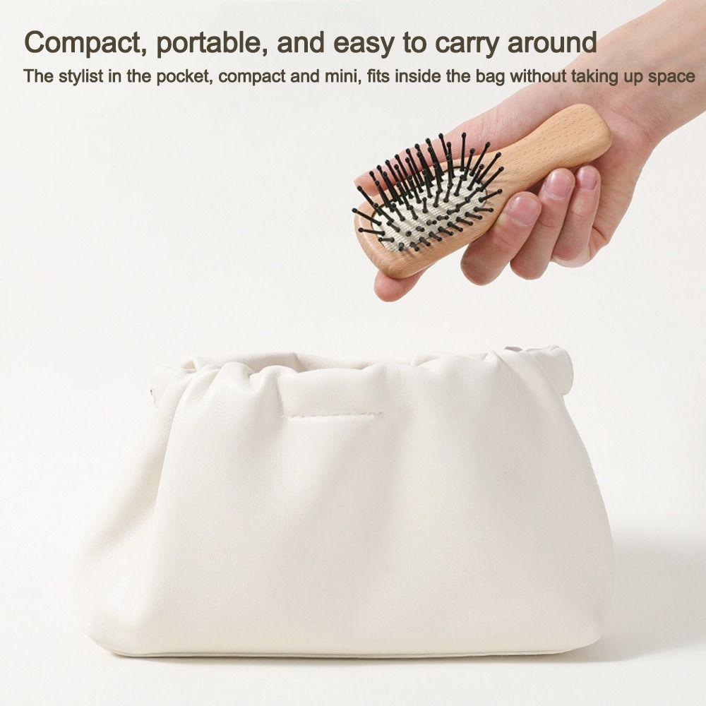 Mini Massage Comb Wooden Hair Combs New Air Cushion Comb  for Scalp Meridian Massage