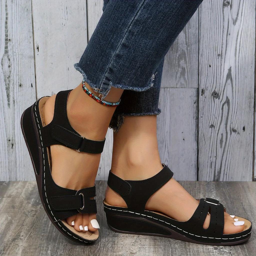 Comfortable Women's Wedge Sandals with Arch Support and Anti-Skid Soles