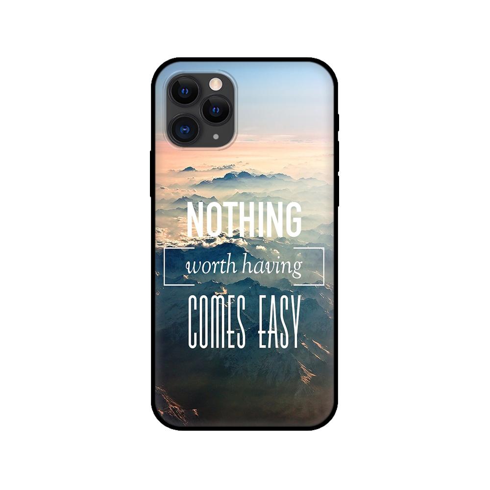 Black tpu case for iphone 5 5s se 2020 6 6s 7 8 plus x 10 XR XS 11 12 13 mini pro MAX back cover inspirational  Motivational