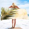 Beach Towel Palm Leaves Pattern Oversized Microfiber Tropical ,Thin Lightweight Pool Swim Tree Bath Shower