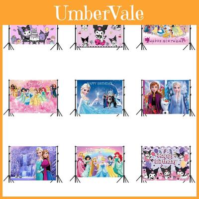Frozen Background Decoration Banner For Festive Events With Cartoon Design For Party Decor