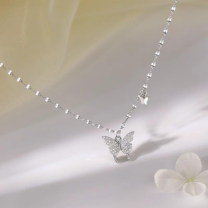 Подвеска-бабочка из титановой стали, роскошное колье-чокер для женщин Polished