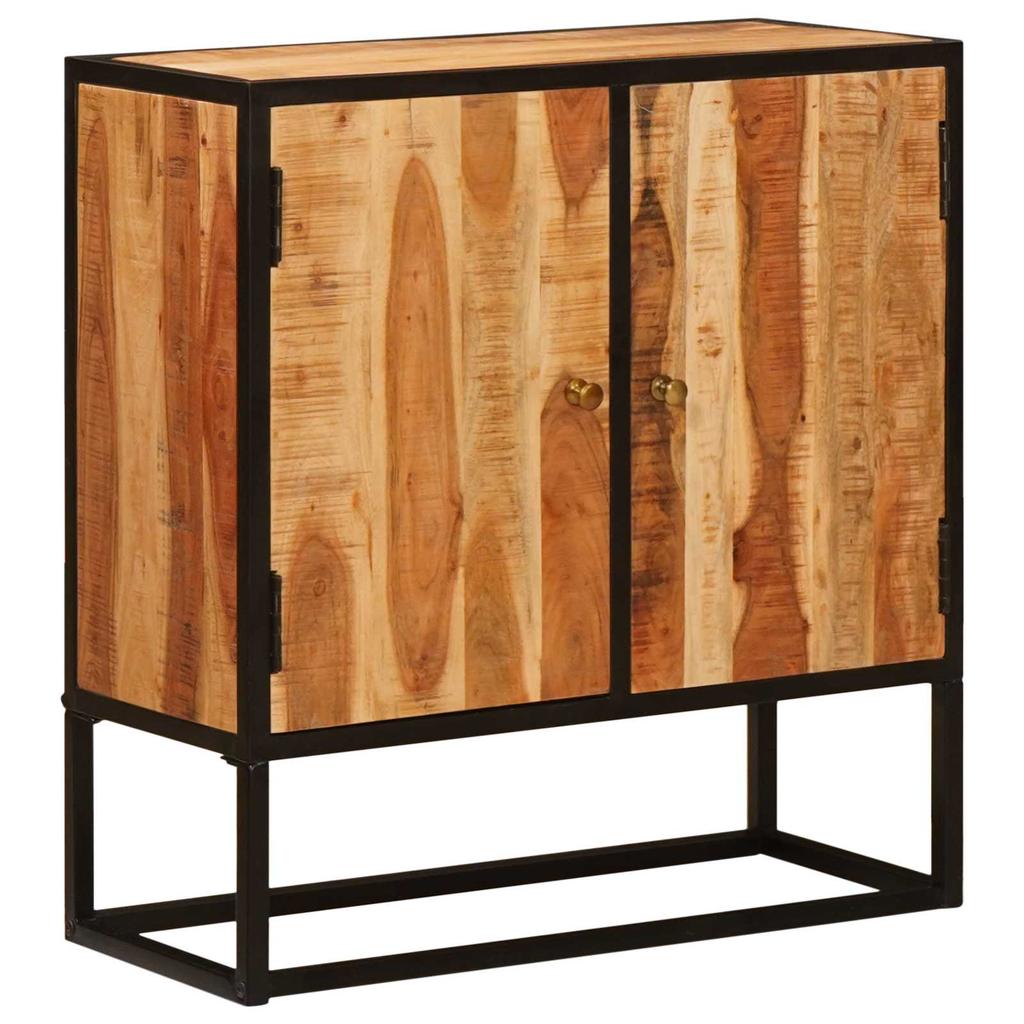 Beta Natural Sideboard with Doors 70 x 30 x 75 cm Solid Acacia Wood