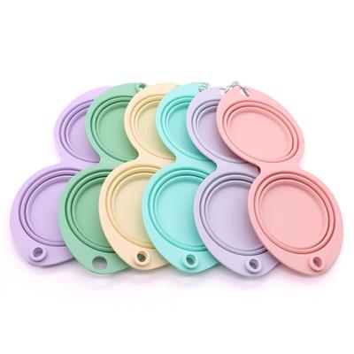 Pet Folding Silicone Bowl Dog Bowls Portable Food Container Pet Travel Bowl Portable Puppy Food Container Feeder