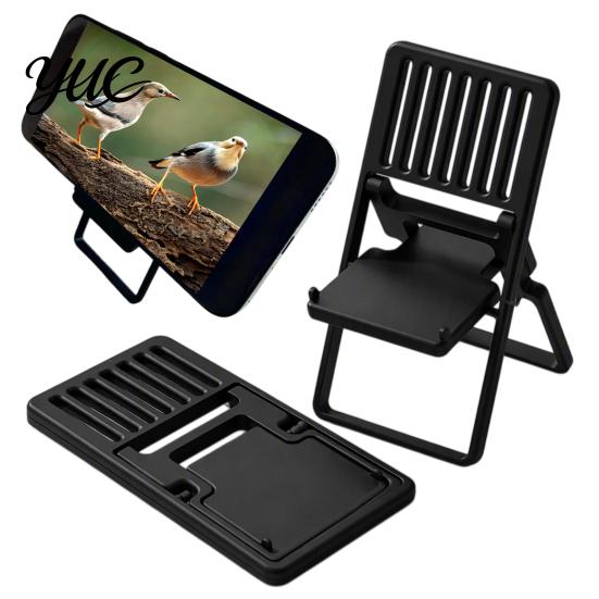 Decorative Desktop Phone Accessory 3D Printed Folding Chair Stand, Mini Creative Lightweight Holder for Watching Videos Cell Mount, Portable