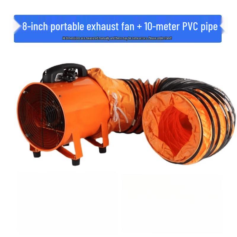 8-inch Handheld Axial Flow Ventilator with 10m Duct CN plug (adapter included)