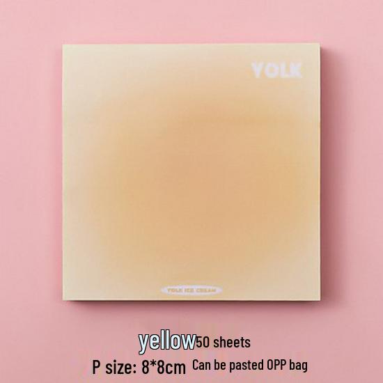 Egg Yolk Gradient Sticky Notes: Student & Office Memo Pads
