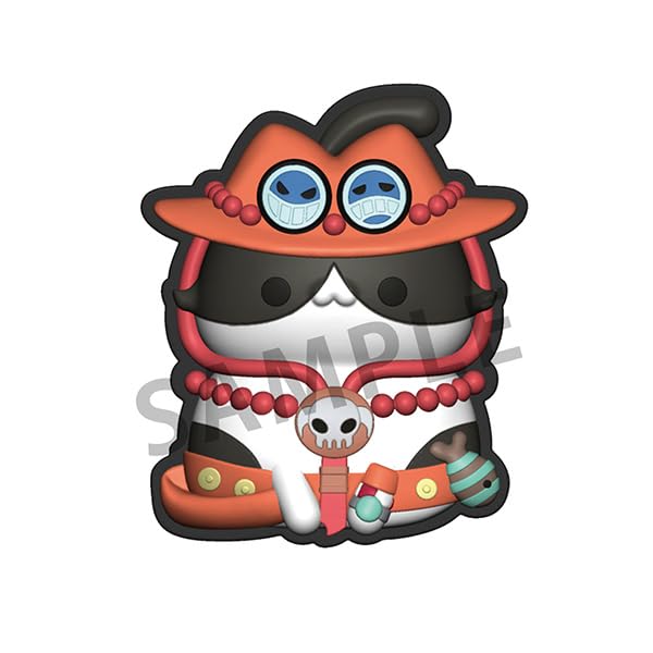 MEGA CAT PROJECT One Piece Nyampis Pickable Nyampis 35mm PVC Rubber Mascot with Rotating Clip Nyan! Nyan! (BOX) Approx. Semi-3D