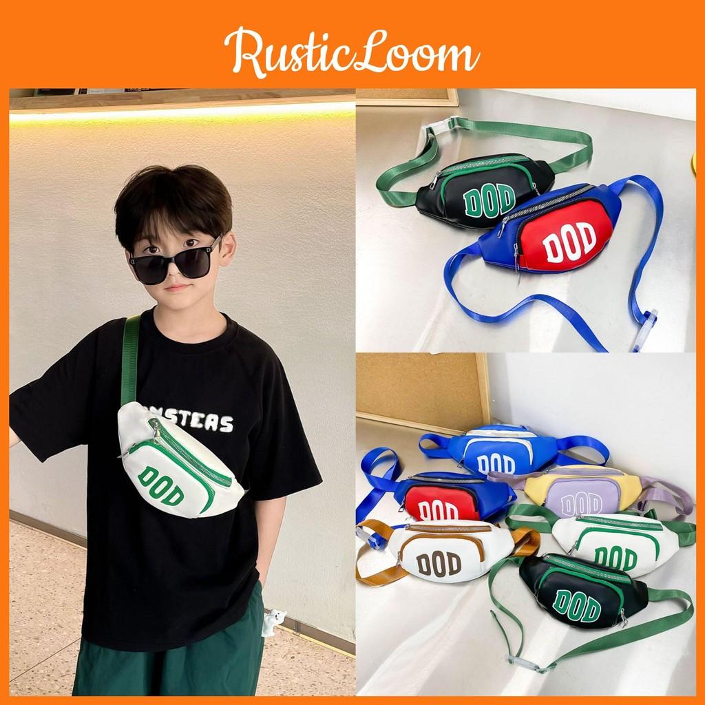 Blocking Fashionable Color Design Letter Printed Children Casual Bag Shoulder