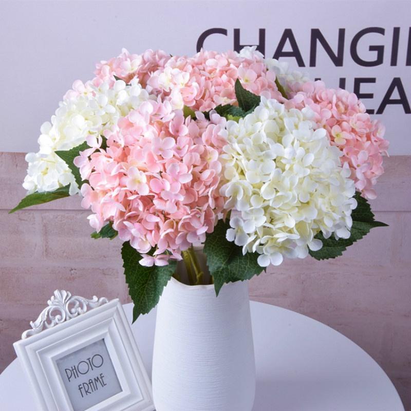 Elegant Faux Artificial Silk Hydrangea Bouquet For Stunning Home And Wedding Decor
