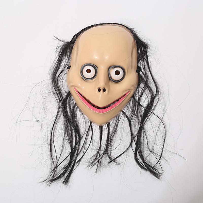 Neue Halloween Horror Maske mit langen Haaren Lustige Maske V-förmige Mundmaske Weibliche Geistermaske Rollenspielmaske Halloween Requisite