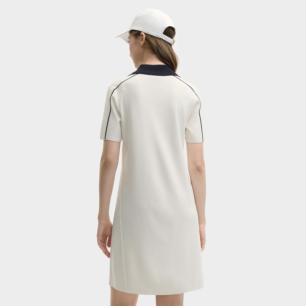 New FILA ORIGINALE Short Sleeved Dress Women's Cloud White F11W529306FWT