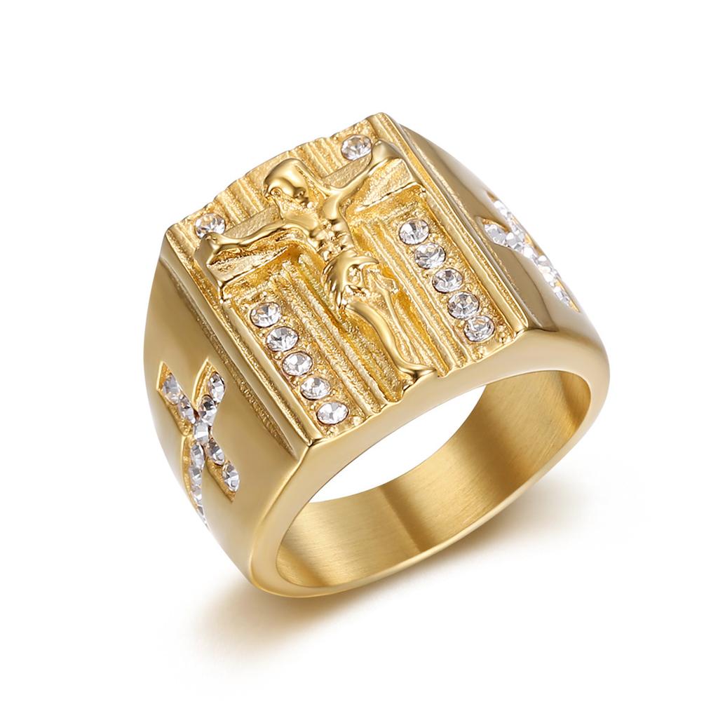 Ring gold plated diamond YS ring