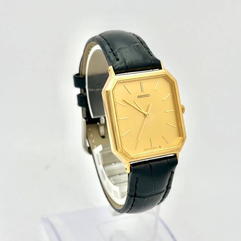 SEIKO Watch Gold Octagon 779648 New Strap [New Battery] Men's 5P31-5C50
