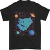 Kawaii Axolotl In Space Men's 100% Cotton T-shirt