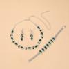 Water Drop Bridal Jewelry Set With Colorful Water Drill For Fashion Women