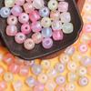 100pcs 9.7*10.8mm 8 Colors Acrylic Round Loose Beads for Bracelets Earrings Necklace Jewelry Making Fashion DIY Accessories