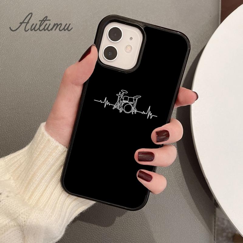Drum Drumming Drummer Phone Case for iPhone 11 12 13 14 Pro Max Mini X XR XS SE 2020 5 6S 7 8 Plus Samsung Galaxy S21 S22 Cover