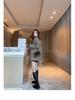 2024 Spring Women's Korean & British Style Woolen Slimming Casual Blazer