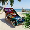 Pirate Anime Print Beach Towel, Large Soft Quick Dry Towel for Beach Camping Swimming