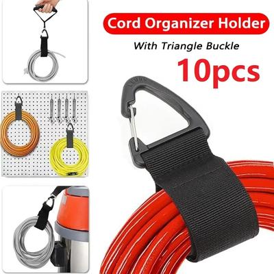 Auto-Kabel-Organizer Halter 10/5/1 Stück Dreiecksverschluss Stromspeicherer Kabelmanager Nylon Schwere Aufbewahrungsgurte für Kabel und Schläuche