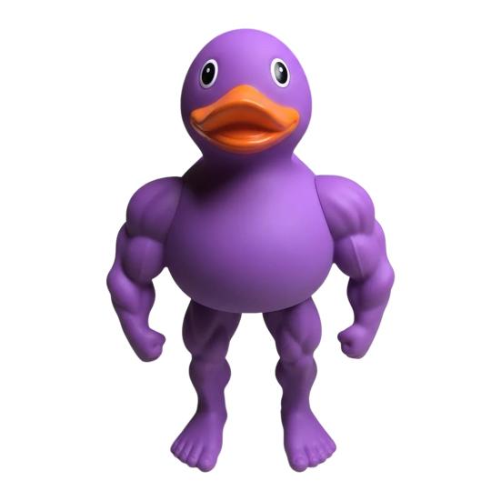 Muscle Duck Figurine The Gym Bro of The Duck World 3D Printed Muscular Duck Statue Gift for Fitness Lovers Protein Powder Hoarders