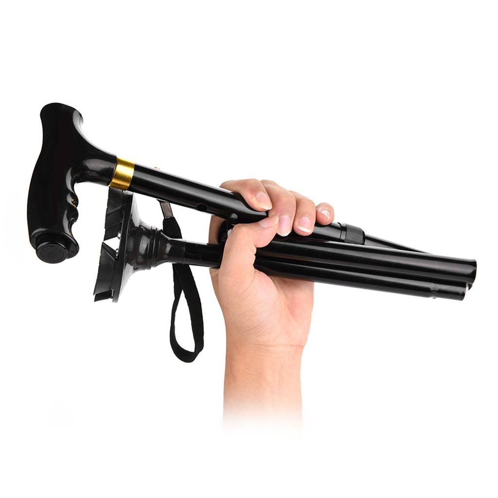 Aluminum Alloy Walking Cane Climbing Stick with Led Light Folding Stick