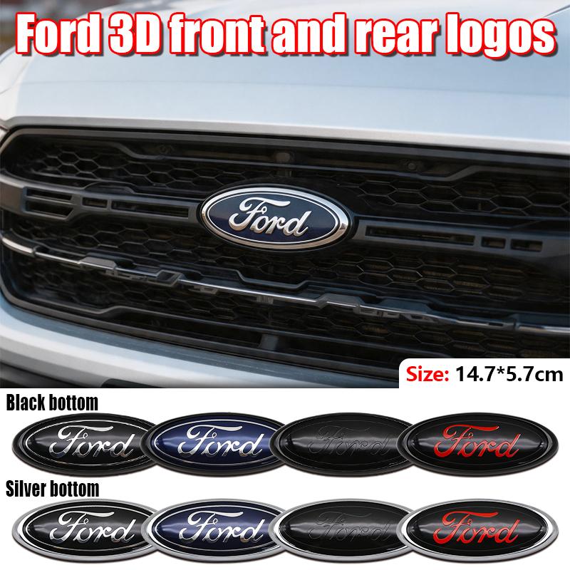 ABS 14.7x5.7cm Car Front Logo Hood Logo with Clutch Badge Sticker Ford MondeoFocus Fusion Fusion MK2 MK4 F150 F250 Badge Styling