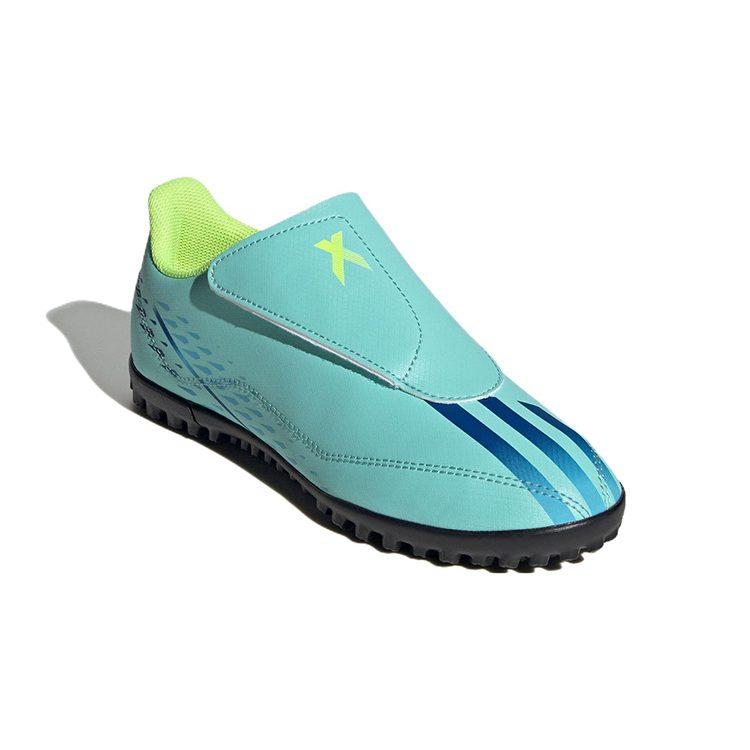 Adidas X Speedportal .4 H/L TF Firm Artificial Grass Synthetic Leather Comfortable Round Toe Low top Kids' Soccer Shoes GY9685