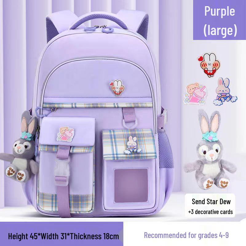 Lightweight Backpack for Girls - Large Capacity for Grades 3-12
