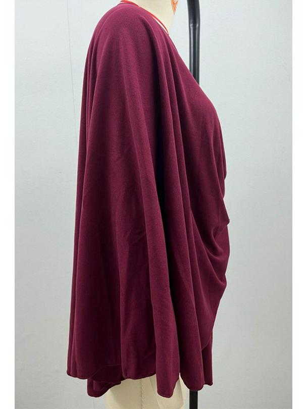 Women's Elegant Solid Color Shawl Cape Coat 2024