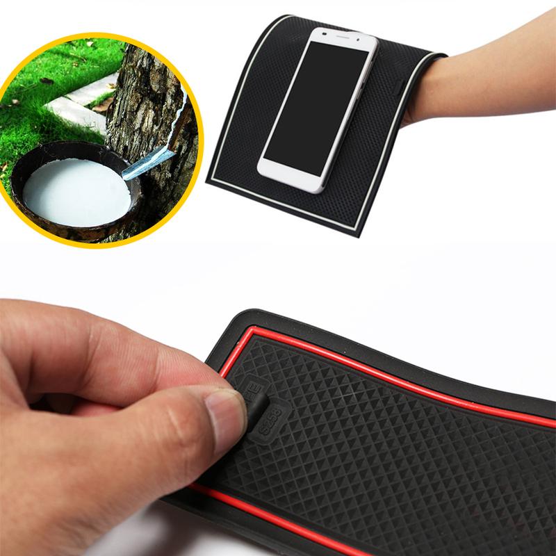 Tapetes para Porta-Copos e Compartimentos de Carro Para Hyundai Sonata LF 2015 2016 2017~ Tapete de Borracha Antiderrapante para Porta Adesivos de Canaleta de Porta Acessórios