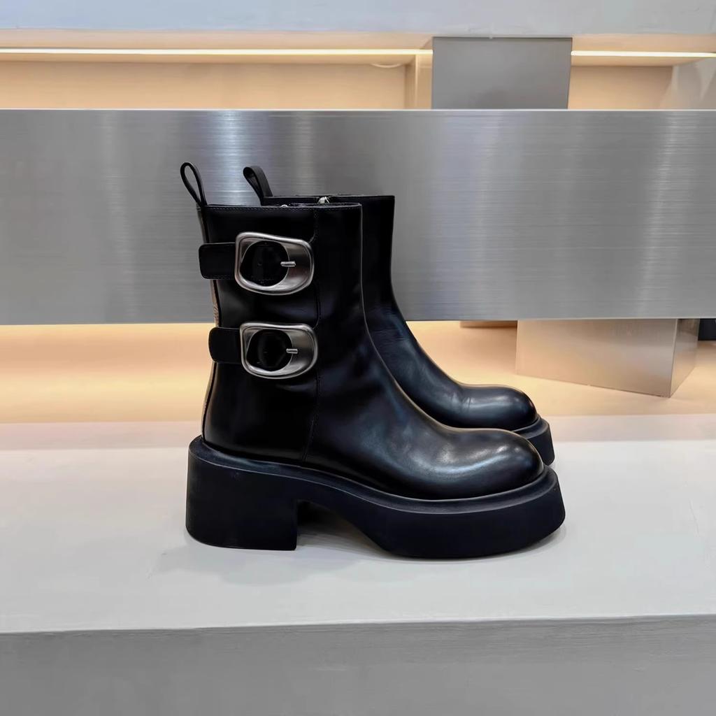 Fashion NEW Women Ankle Boots Fashion Eelgant Side Zippers Shoes Vintage Square Heels Autumn Winter Ladies Chelsea Booties