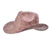 Retro Texture Design Western Cowboy Hats for Men Roll-up Wide Brim Outdoor Gentleman Jazz Caps Panama Hats
