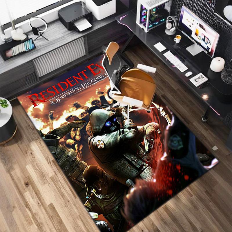 Sci-Fi game Resident Evil, Umbrella Corporation, soft carpet, home living room, office chair pad, door mat, door mat carpet U9