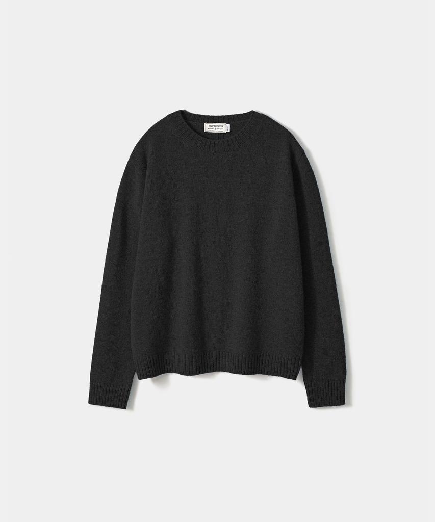 TRIP LE SENS [100% Wool] Pure Light Round Knit_Black