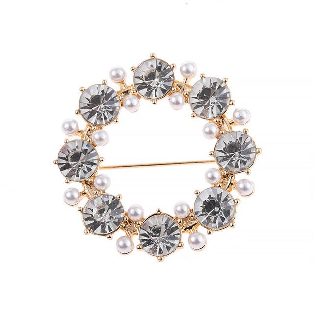 

Брошь Soiree Pearl, ювелирное изделие, полое кольцо, большая красная брошь со стразами, женские аксессуары для груди