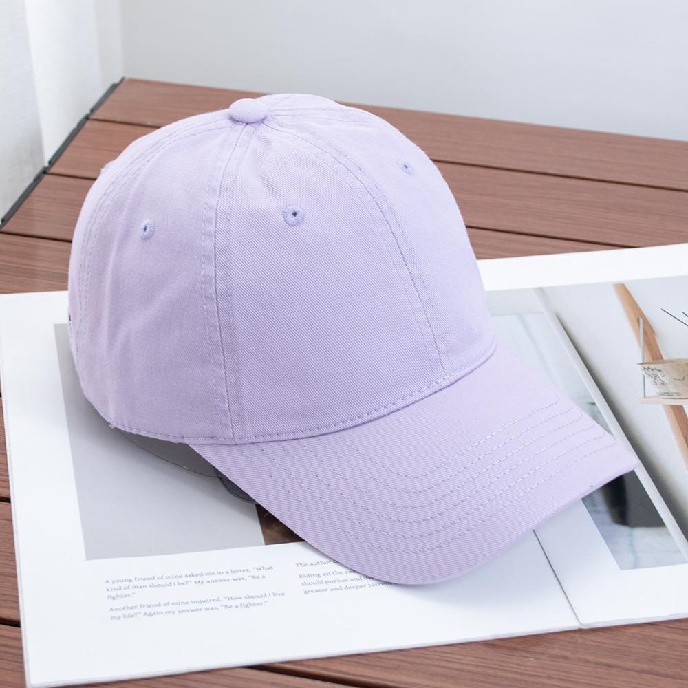 High-quality Pure Cotton Light Board Solid Color Versatile Baseball Cap for Men and Women Soft Top Casual Big Head Circumference Showing Face Small C